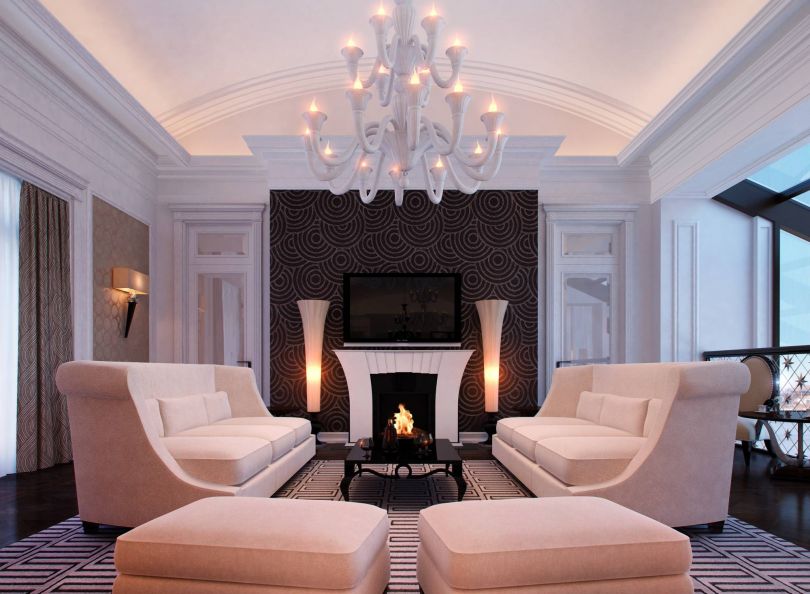 Дизайн интерьера дома в стиле неоклассика с элементами модерна: