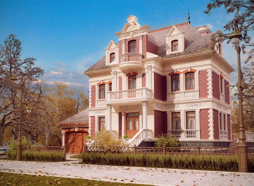 Фотографии красивых домов из красного кирпича