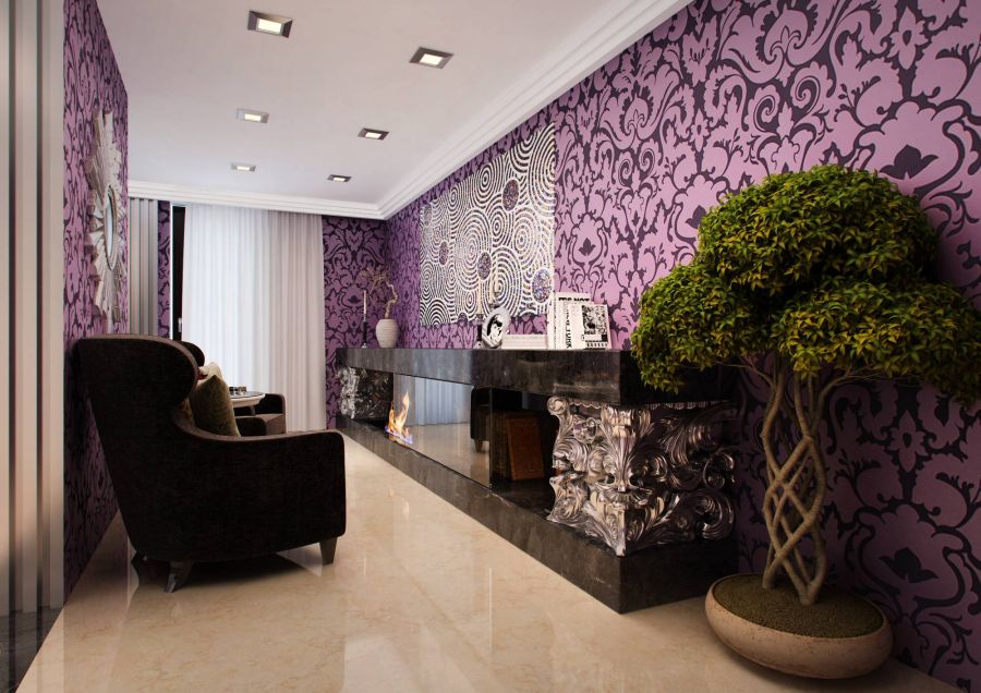 Фиолетовая спальня: фото сочетания разных оттенков фиолетовой палитры