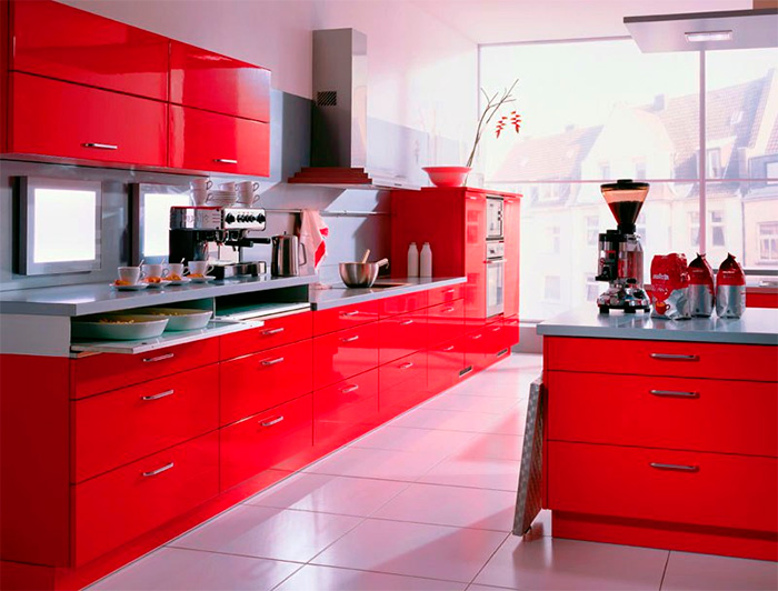 Дизайн кухни яркого цвета: советы по оформлению, реальные фото примеры