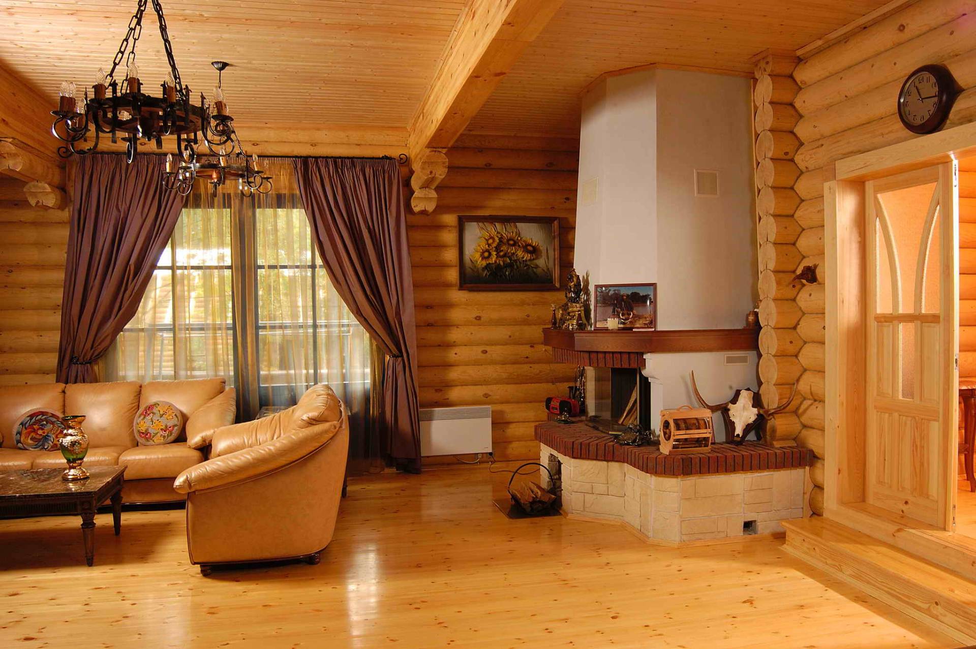 Интерьер деревянного дома из бревна внутри, фото. Многообразие решений от профессионалов