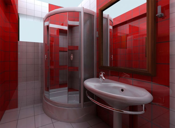 Туалет с душевой кабиной в частном доме дизайн фото